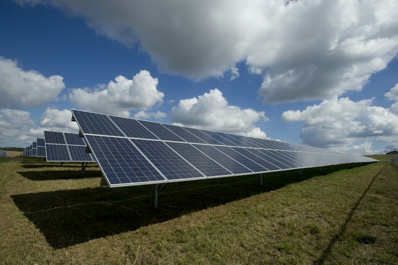 Painéis de energia solar fotovoltaica instalados